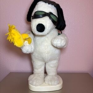 90s vintage Santas Best Peanuts Snoopy as the Flying Ace animated holiday figure